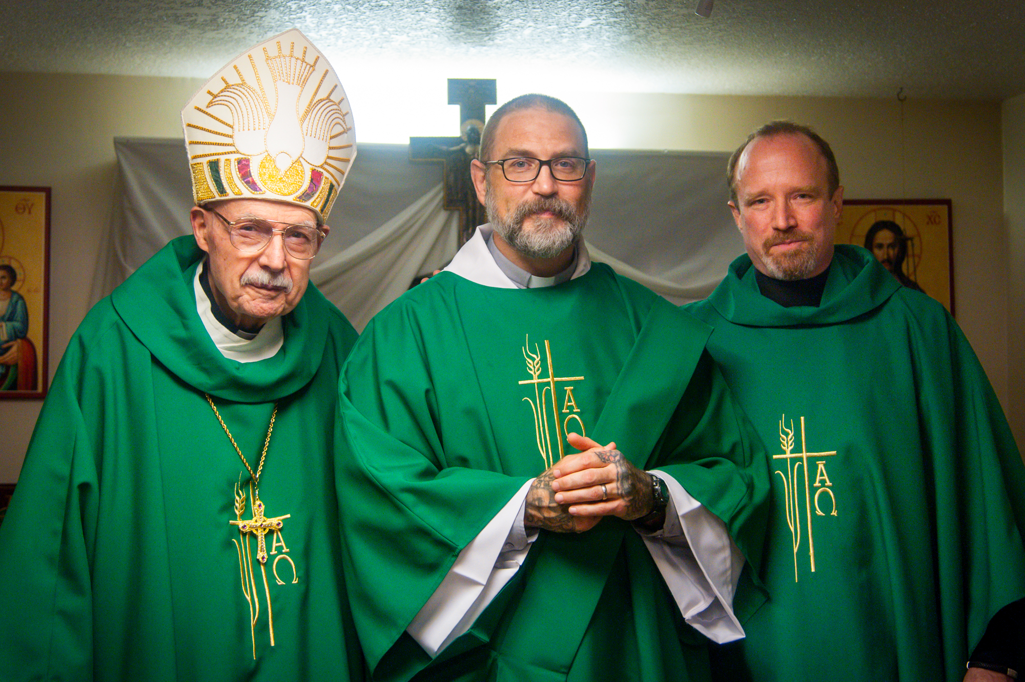Bishop Bob, Deacon Rocky, Father Seth